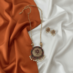 Simple Maala with Pendant and Earrings