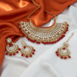 Gold and Red Bridal Necklace set