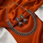 Oxidized Neckalce and Jhumka