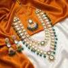 Kundan Maala with Green beads Set
