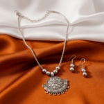 Oxidized Necklace with Earrings