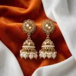 Pearl with Stone Jhumka