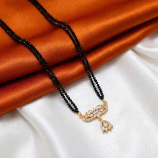 Double Layer AD stone Mangalsutra