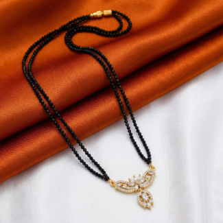 Double Layer AD stone Mangalsutra