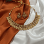 Lakshmi and Peacock Necklace with Jhumka