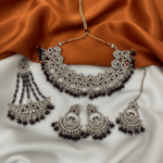 Dark Eggplant color Necklace set