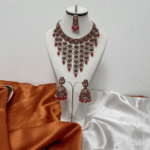 Majenta Pink Hanging Necklace set