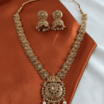 Gold colored Haram with Jhumka