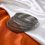 13 Pieces Black Silver Bangles