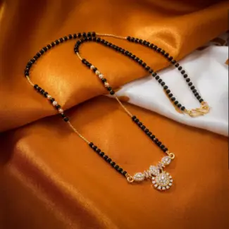 Gold and White stone Mangalsutra