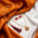 Trending Lotus design Maala with Earrings