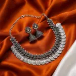 Oxidized Necklace and Jhumka