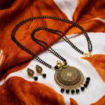 Double layer Mangal sutra with Earrings