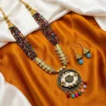 Multi-coloured Beads Maala with Earrings