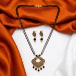 Double layer Mangal sutra with Earrings