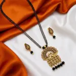 Double layer Mangal sutra with Earrings