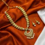 Silver and Gold Maala with Earrings