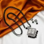 Silver Mangal Sutra with Earrings