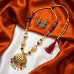 Multi color Maala with Earrings
