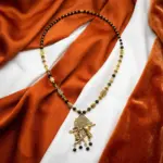 Long Black and Gold Beads Maala