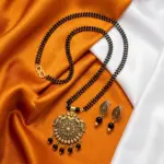 Double layer Mangal sutra with Earrings