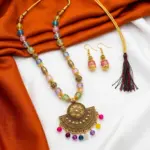 Multi Beads Maala with Earrings