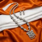 Silver Maala with Earrings