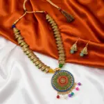 Gold colored Maala and Earrings