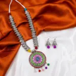 Silver Maala with Earrings