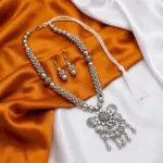 Silver Maala with Earrings