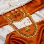 Lakshmi Coin Temple Jewellery Combo Set with Jhumkas and Maang Tikka