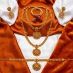 Gold colored Simple Semi Bridal