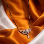 Vintage  AD Stone Pendant with Black Bead Daily Wear Mangal sutra