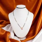 Modern Infinity Mangal sutra with Teardrop Ruby Pendant