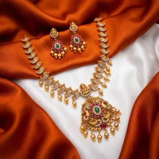 South Indian Temple Jewellery: Fine Gold colored & Heritage Designs