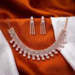 Rose Gold  stone Necklace