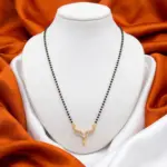 Modern Curved Pavé Floral Mangalsutra Chain