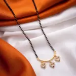 Sanjh Dainty Heart Drop Black Bead Necklace