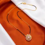 Crystal Finish AD Stone Teardrop Mangalsutra