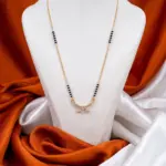 Dual Droplet: Crystal Finish AD Curved Bar Mangalsutra