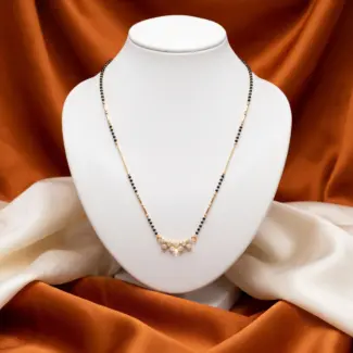 Crystal Finish Anti-tarnish zeraki style Mangalsutra