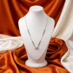 Navya Square Pavé Black Bead AD Mangalsutra