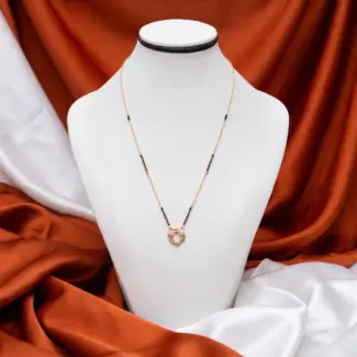 The Vrinda Floral Wreath Crystal Mangalsutra