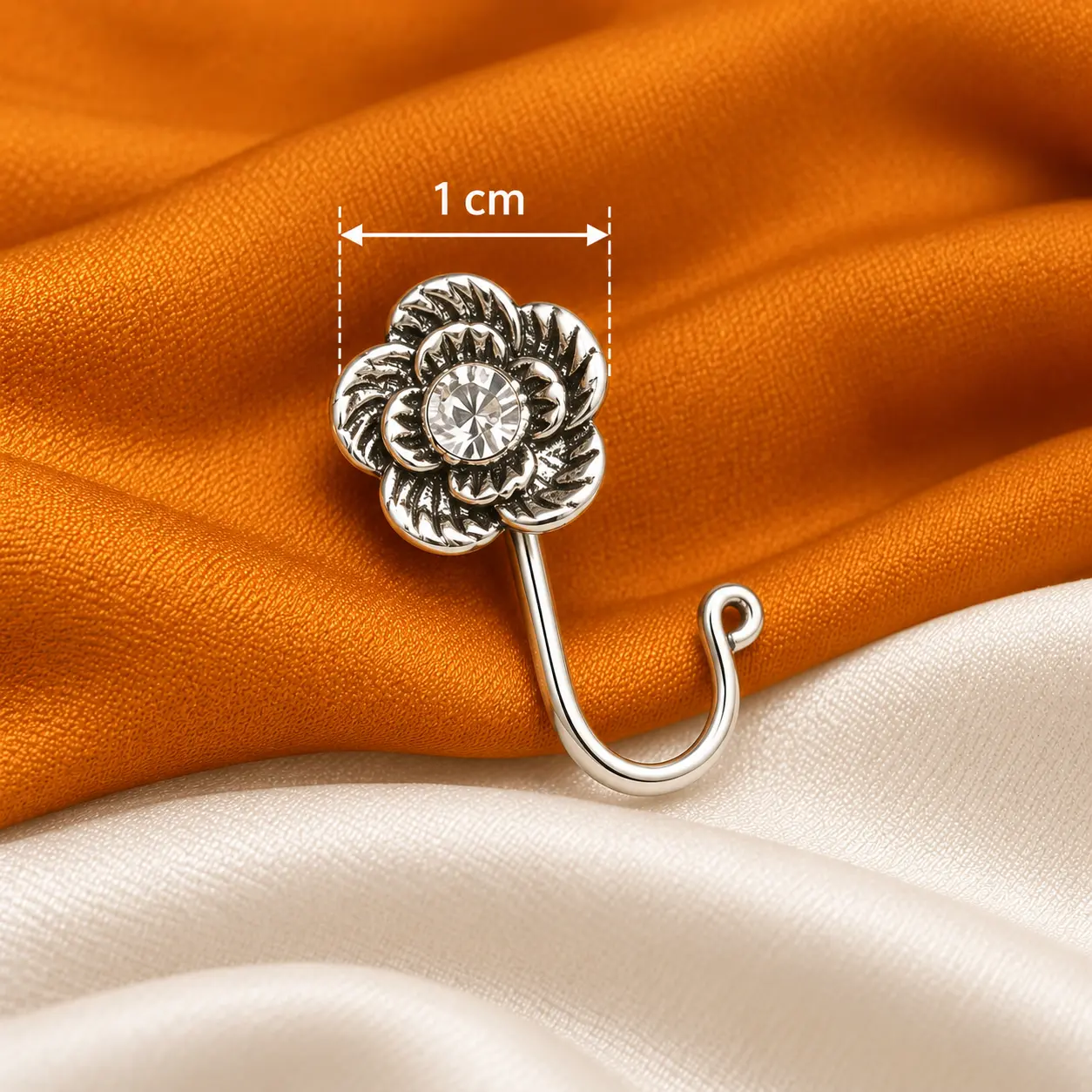a_clean_high_resolution_product_showcase_image_wi.png Floral Silver-Tone Nose Pin with Clear Stone Detail – image 3