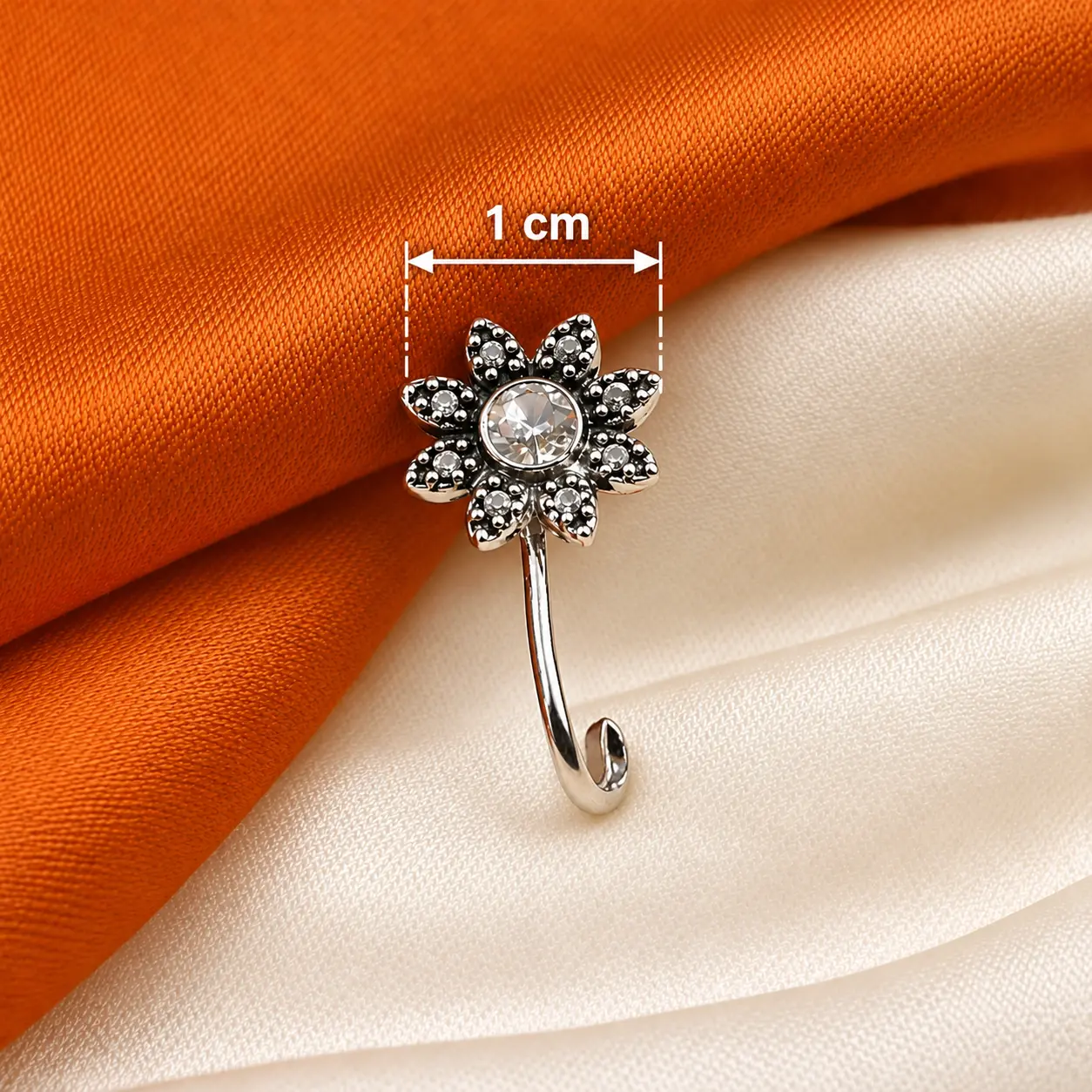 a_clean_high_resolution_product_photography_scene.png Silver-Tone Floral Clear Stone Nose Pin – image 3