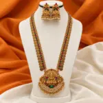 Premium Antique Gold Tone Lakshmi Coin Haram Necklace Set